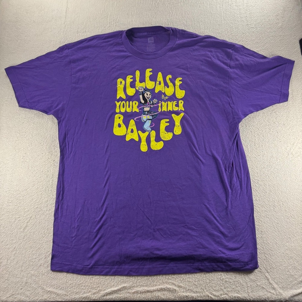 WWE Authentic Bayley Graphic T-Shirt Women XXL Purple Release Inner Bayley